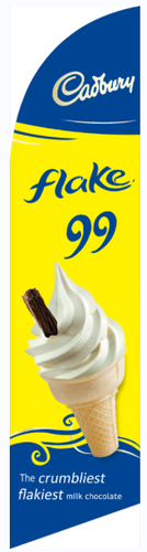 99’Ice cream flake Feathered Flag With 3m Pole