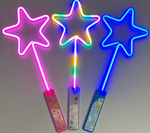 LED light up star pink,blue,multi colour