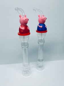 12oz blue and pink pig animal mix  , READY ASSEMBLED, 2 colours per box , 100 per ctn £90