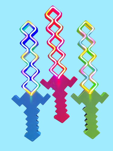 New neon pixel Swords Blue/Red/Green, VERY BRIGHT and extra LEDs inside, £1.85 each, 72 per box