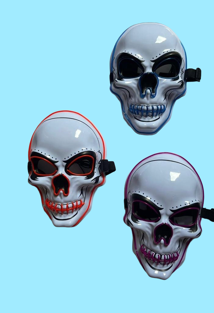 Blue/Orange/Purple Skulls Light Up £1.25 each 100 per box