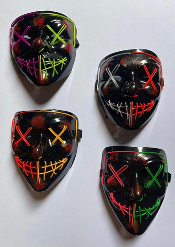 Scary Masks 4 Designs Light Up £2 each,  100 per box